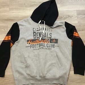 NFL Cincinnati Bengals Gray and Black Hoodie
